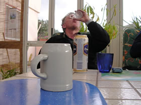 Karlheinz wartet auf besseres Wetter
