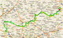 Die heutige Fahrtstrecke auf der Landkarte -- Karte anklicken!